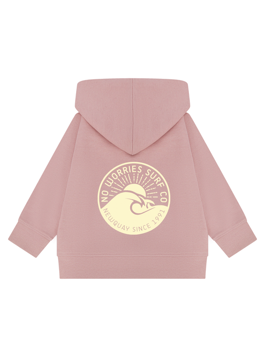 Toddler Wave Hoodie - Soft Pink