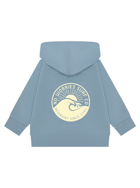 Toddler Wave Hoodie - Soft Blue