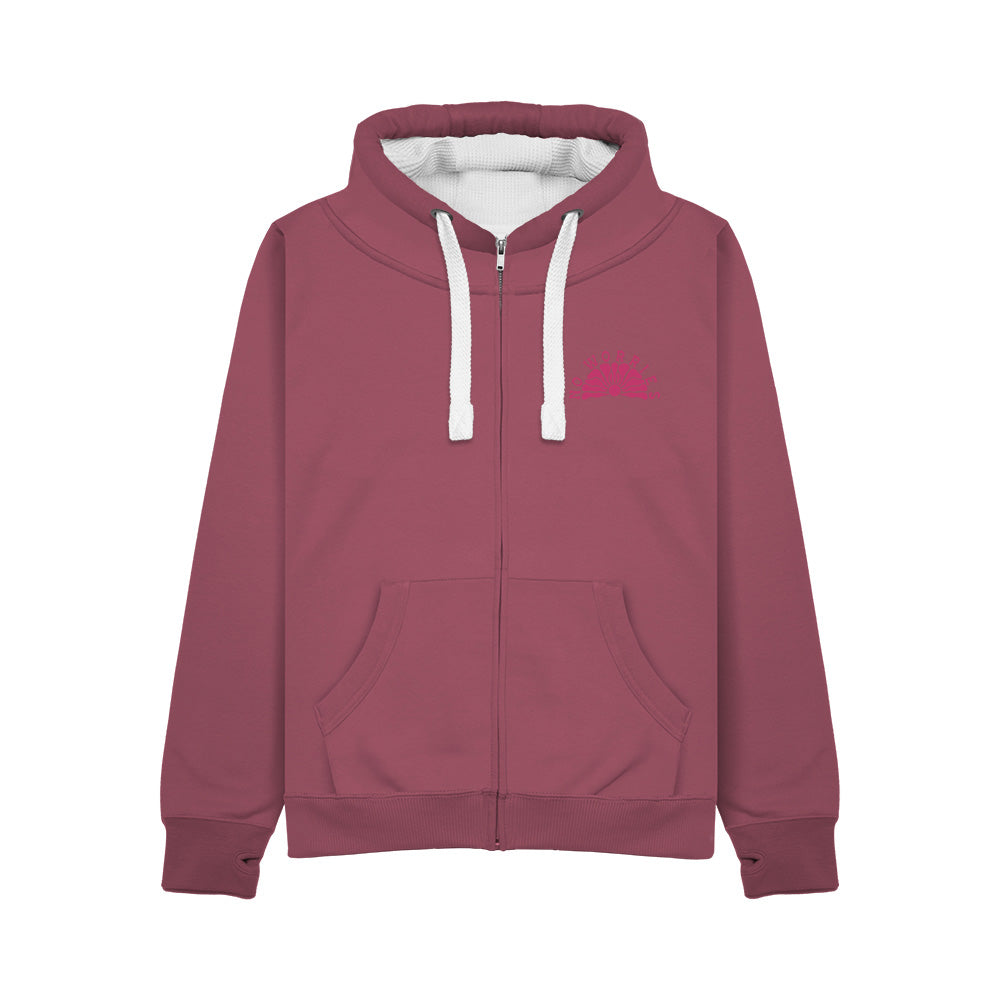 Ultra Premium Zip Up Clam Hoodie - Mulberry