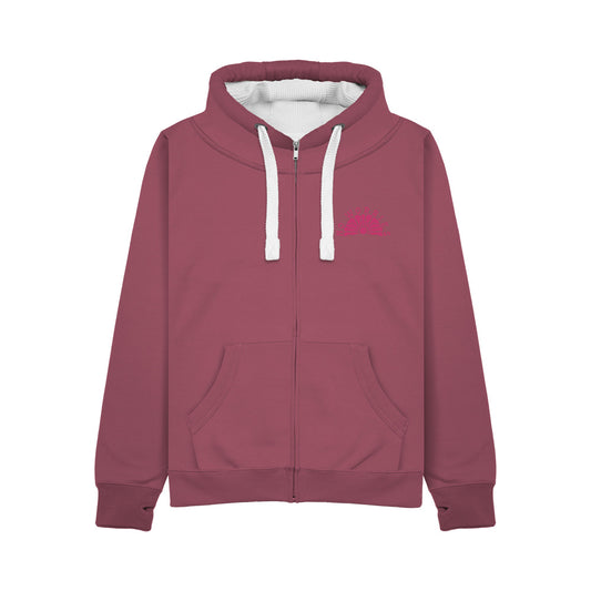 Ultra Premium Zip Up Clam Hoodie - Mulberry