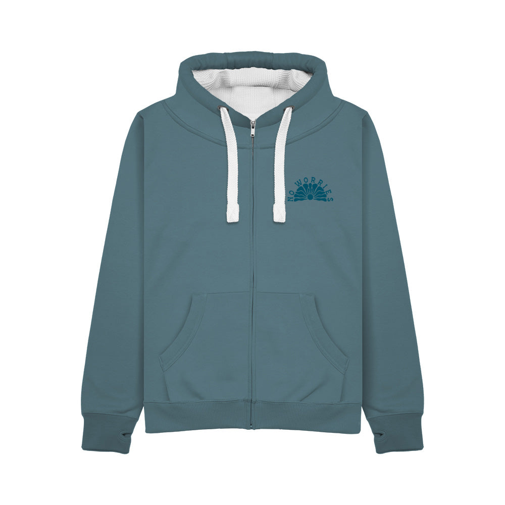 Ultra Premium Zip Up Surf Shop Hoodie - Ocean Blue