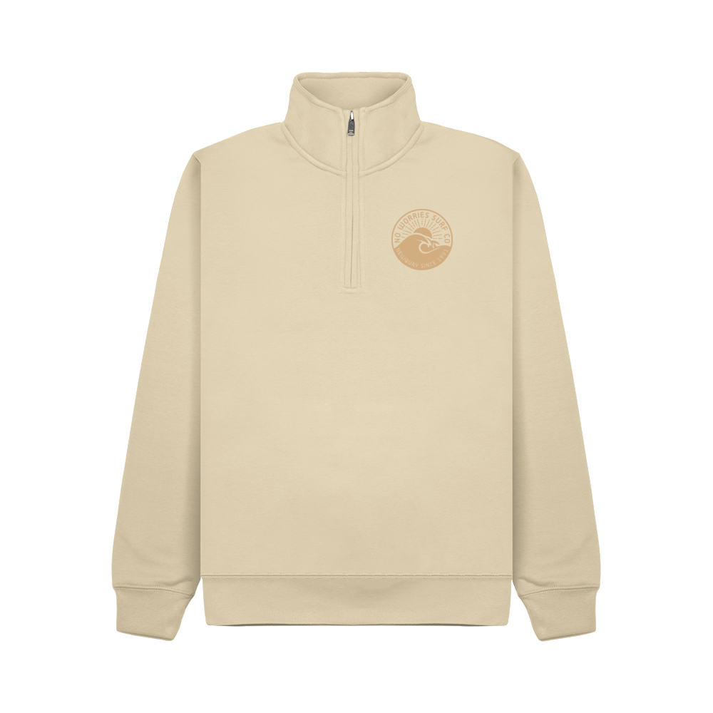 Premium Quarter Zip Wave Sweatshirt - Ivory