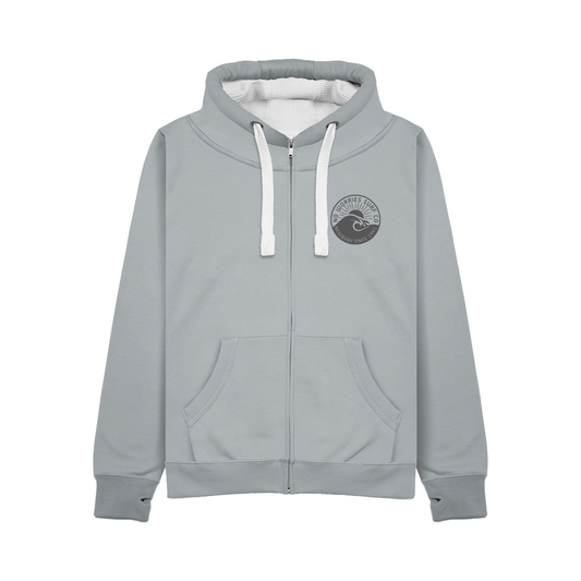 Ultra Premium Zip Up Wave Hoodie - Grey Mist