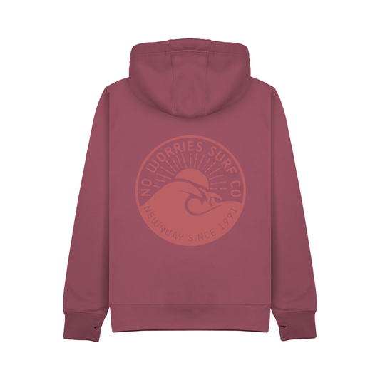 Ultra Premium Zip Up Wave Hoodie - Mulberry