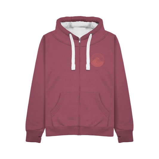 Ultra Premium Zip Up Wave Hoodie - Mulberry