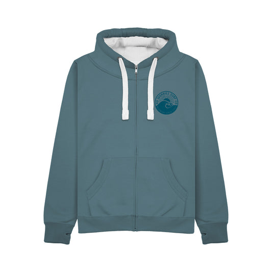 Ultra Premium Zip Up Wave Hoodie - Ocean Blue