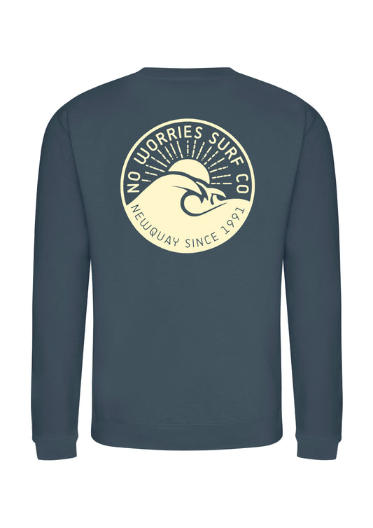 Adults Wave Sweatshirt-Airforce