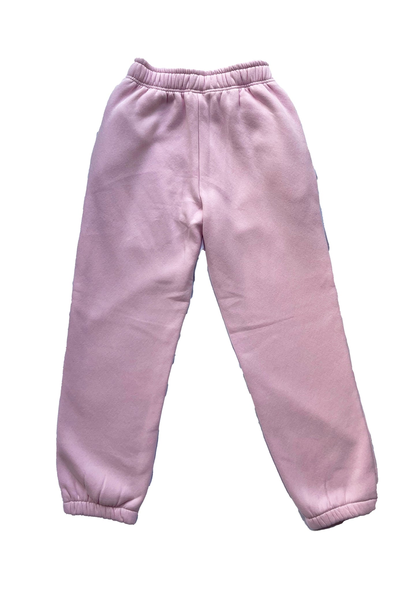 Adults Embroidered Wave Joggers-Baby Pink