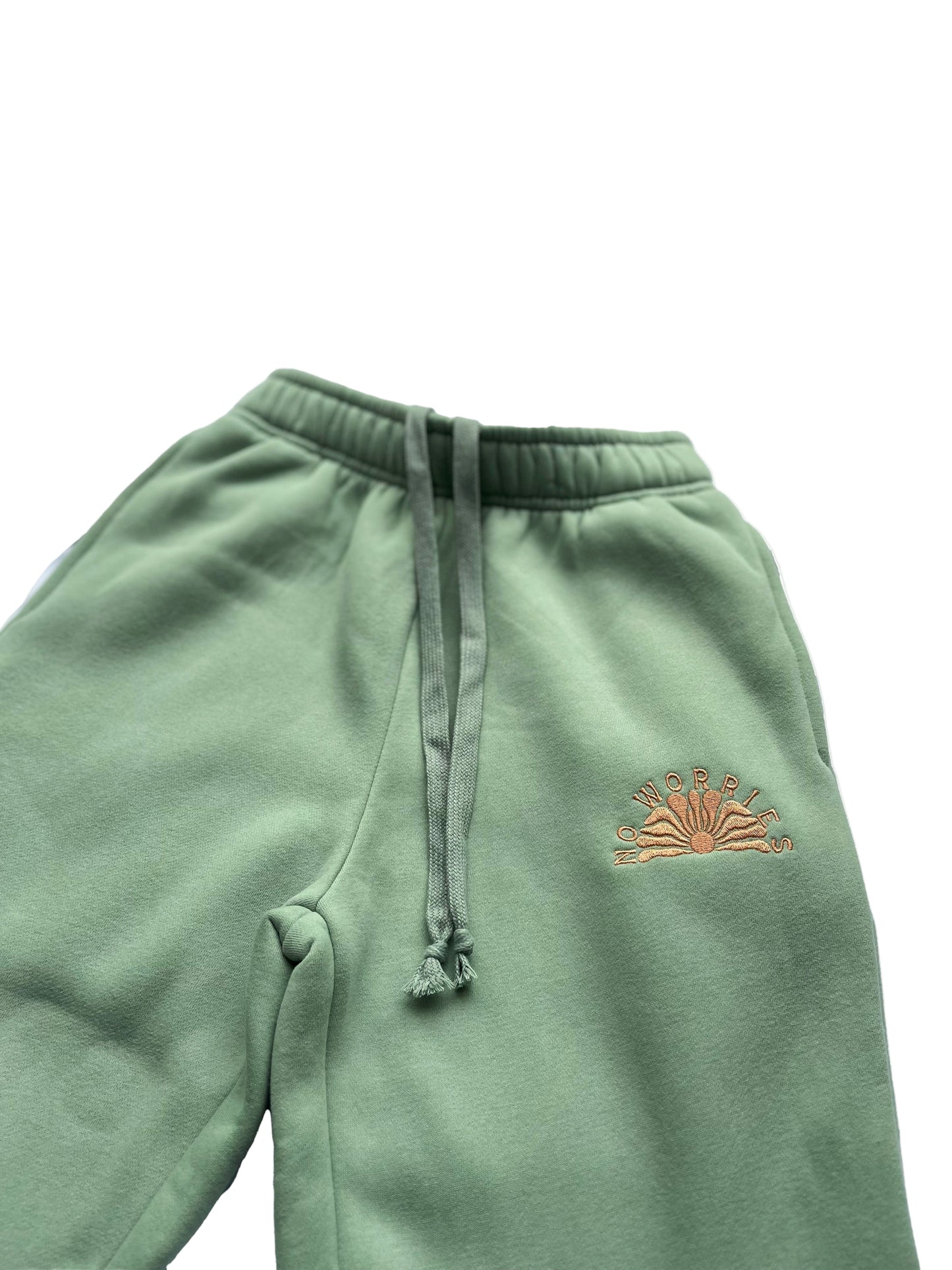 Adults Embroidered Coastline Joggers-Sage