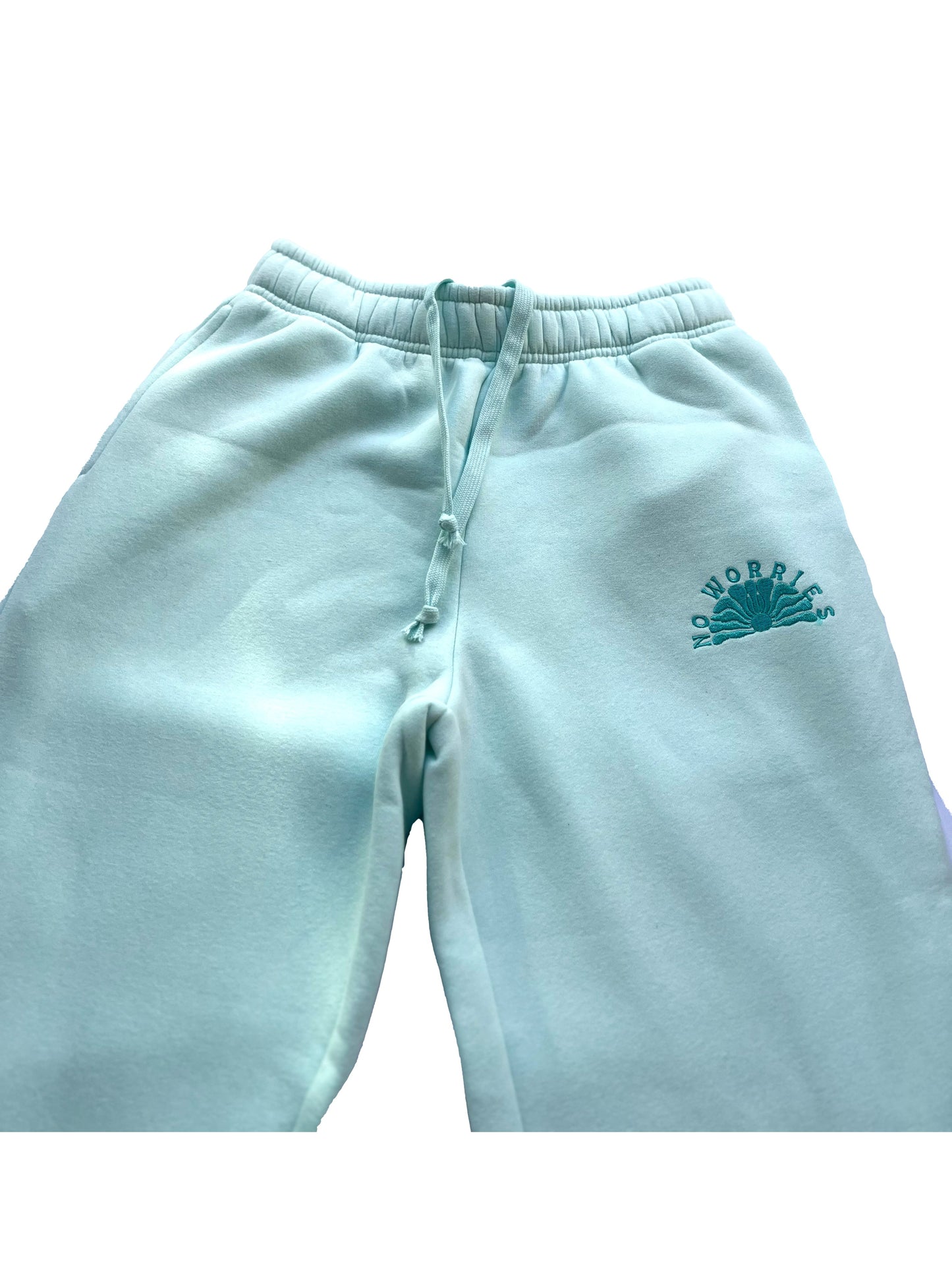 Adults Embroidered Sun Joggers-Mint