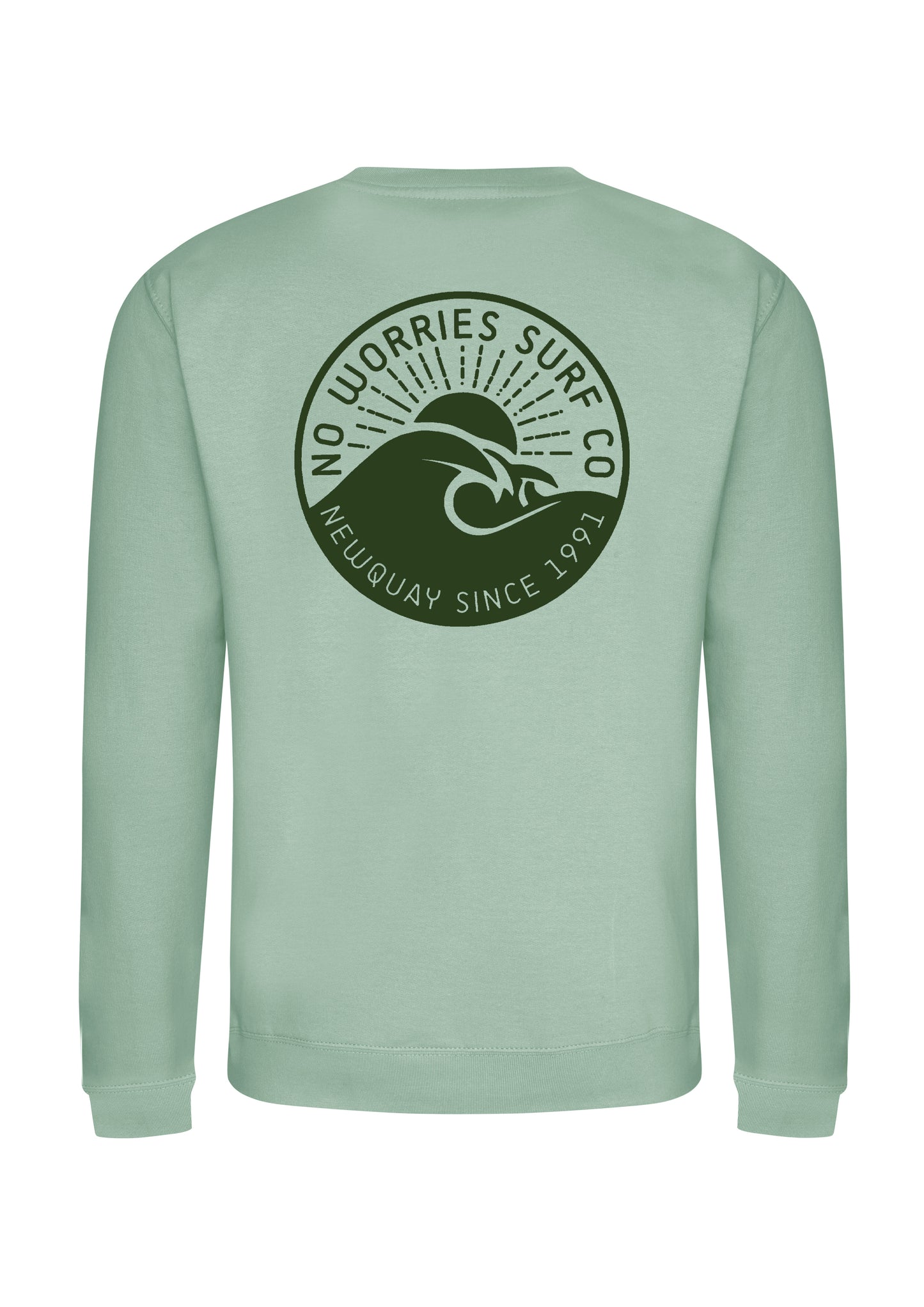 Adults Wave Sweatshirt-Dusty Green