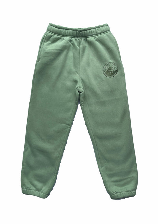 Adults Embroidered Wave Joggers-Sage