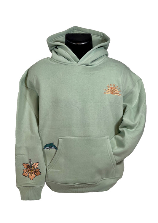 Adults Embroidered Mermaid Dolphin Hoodie