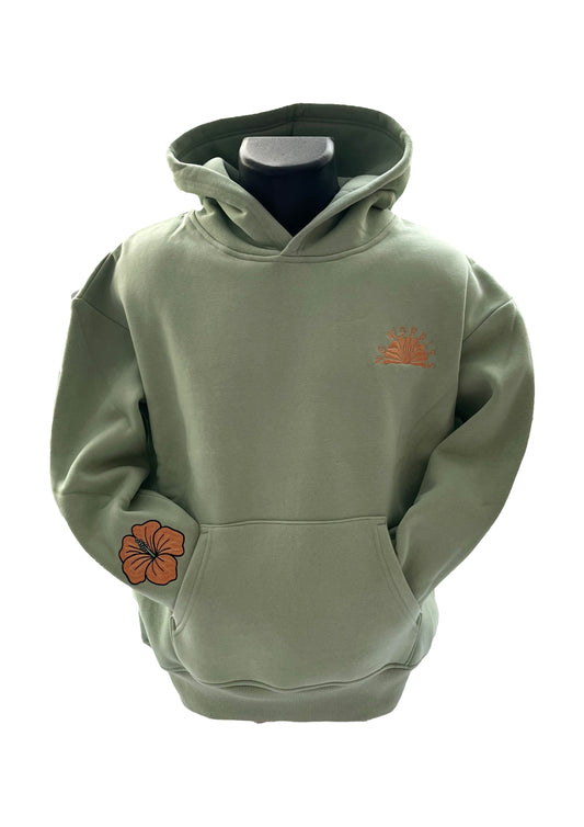 Adults Embroidered Sea Green Hoodie