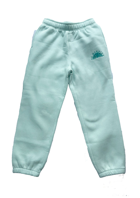 Adults Embroidered Coastline Joggers-Mint
