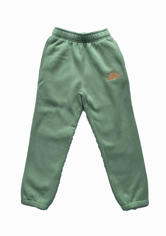Adults Embroidered Coastline Joggers-Sage
