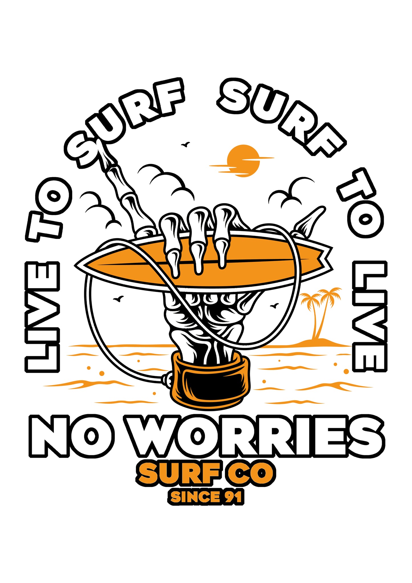 Kids Live to Surf Hoodie