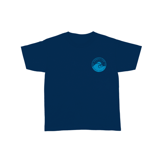 Kids Wave T-Shirt - Navy Blue