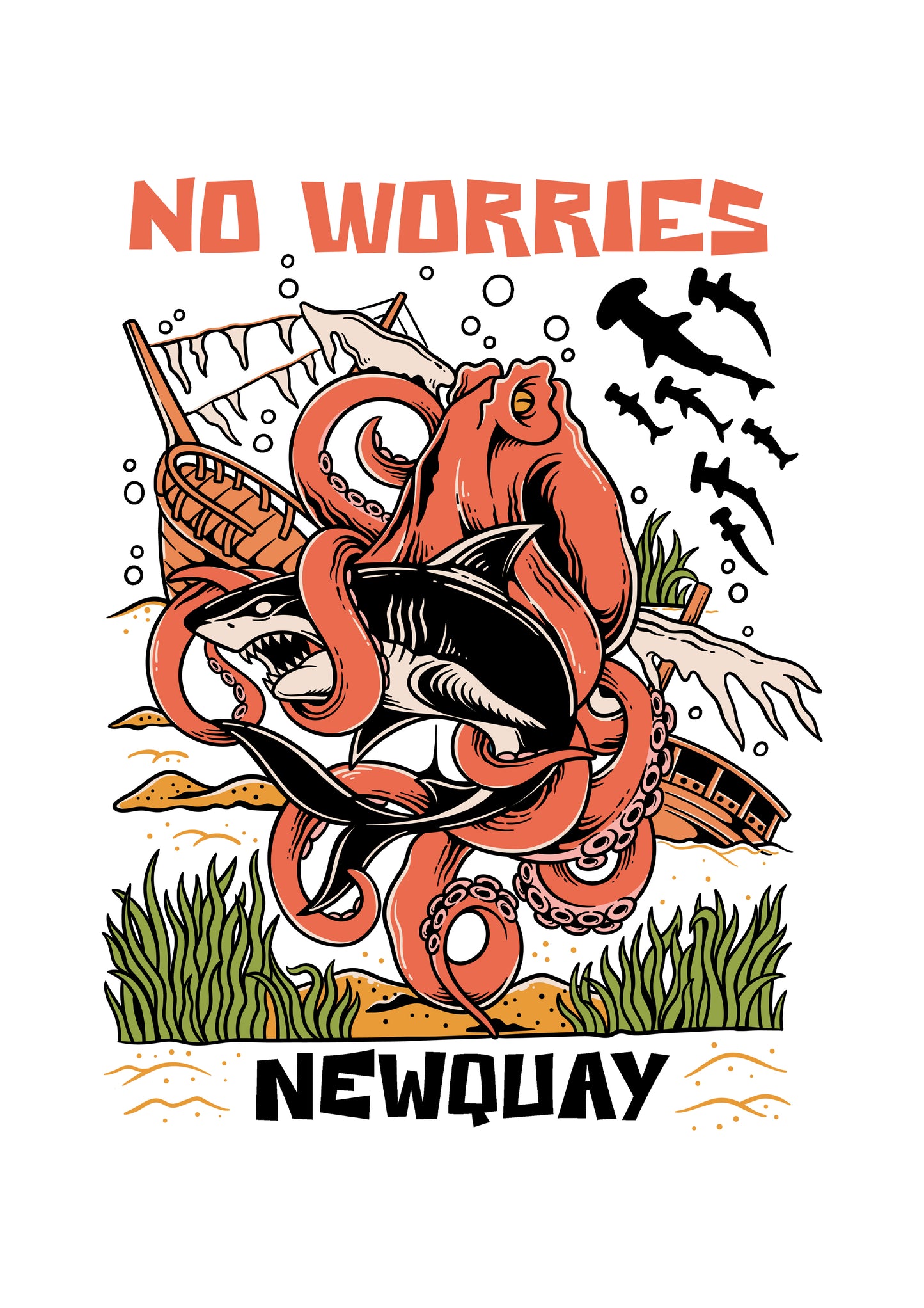 Adults Octopus Vs Shark Hoodie