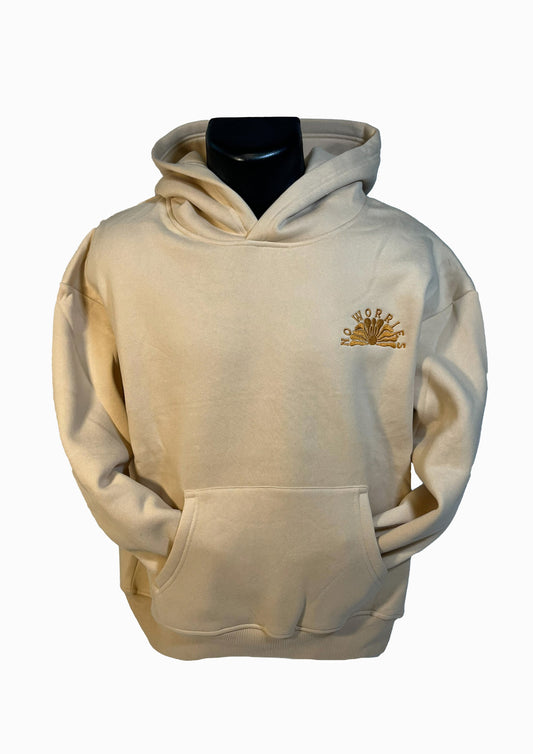Adults Embroidered Welcome Hoodie-Sand