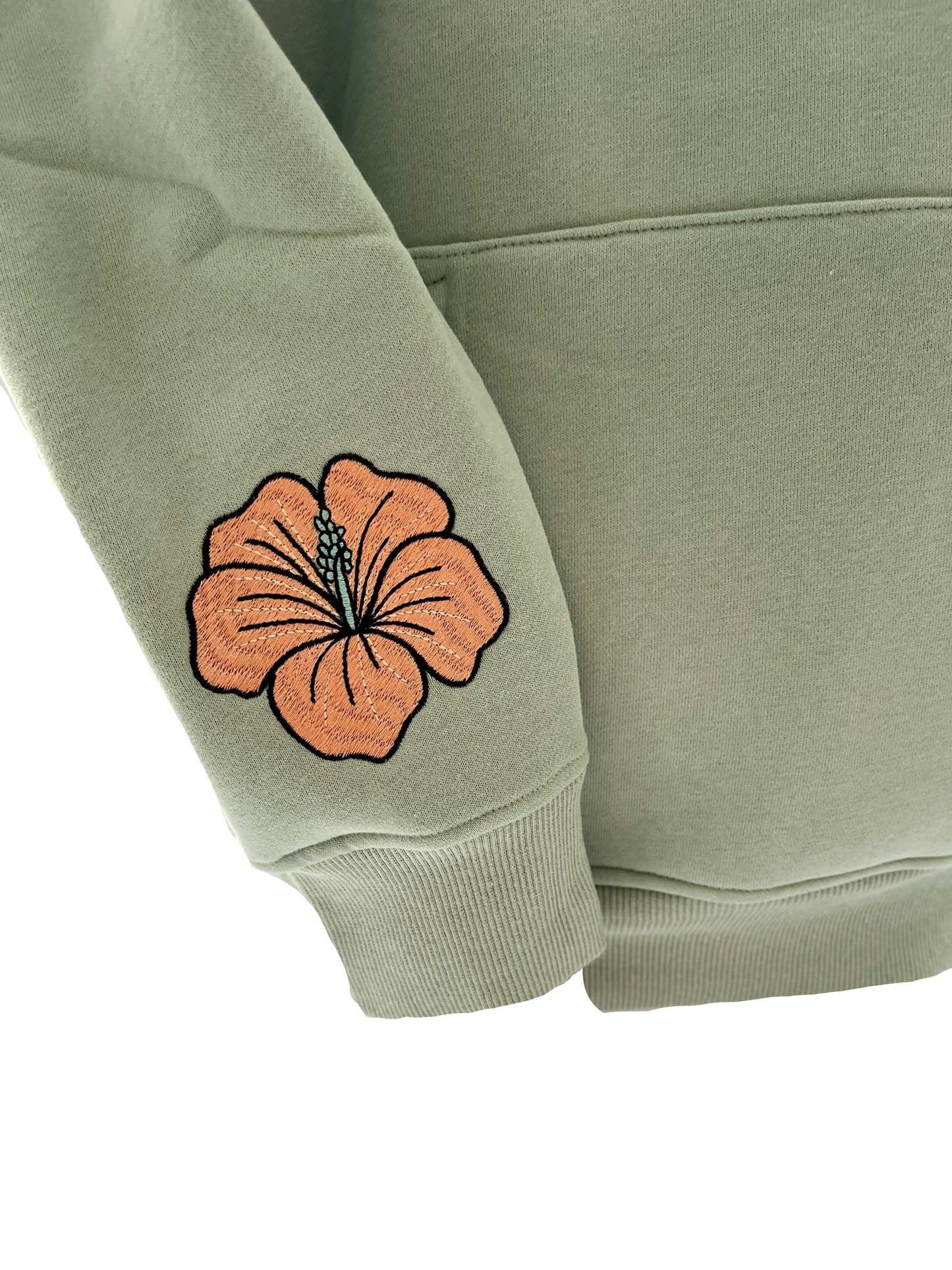 Adults Embroidered Sea Green Hoodie