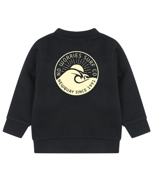 Toddler Wave Sweatshirt - Black