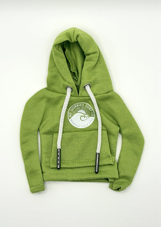 Mini Gear Knob Hoodie - Wave - Olive Green