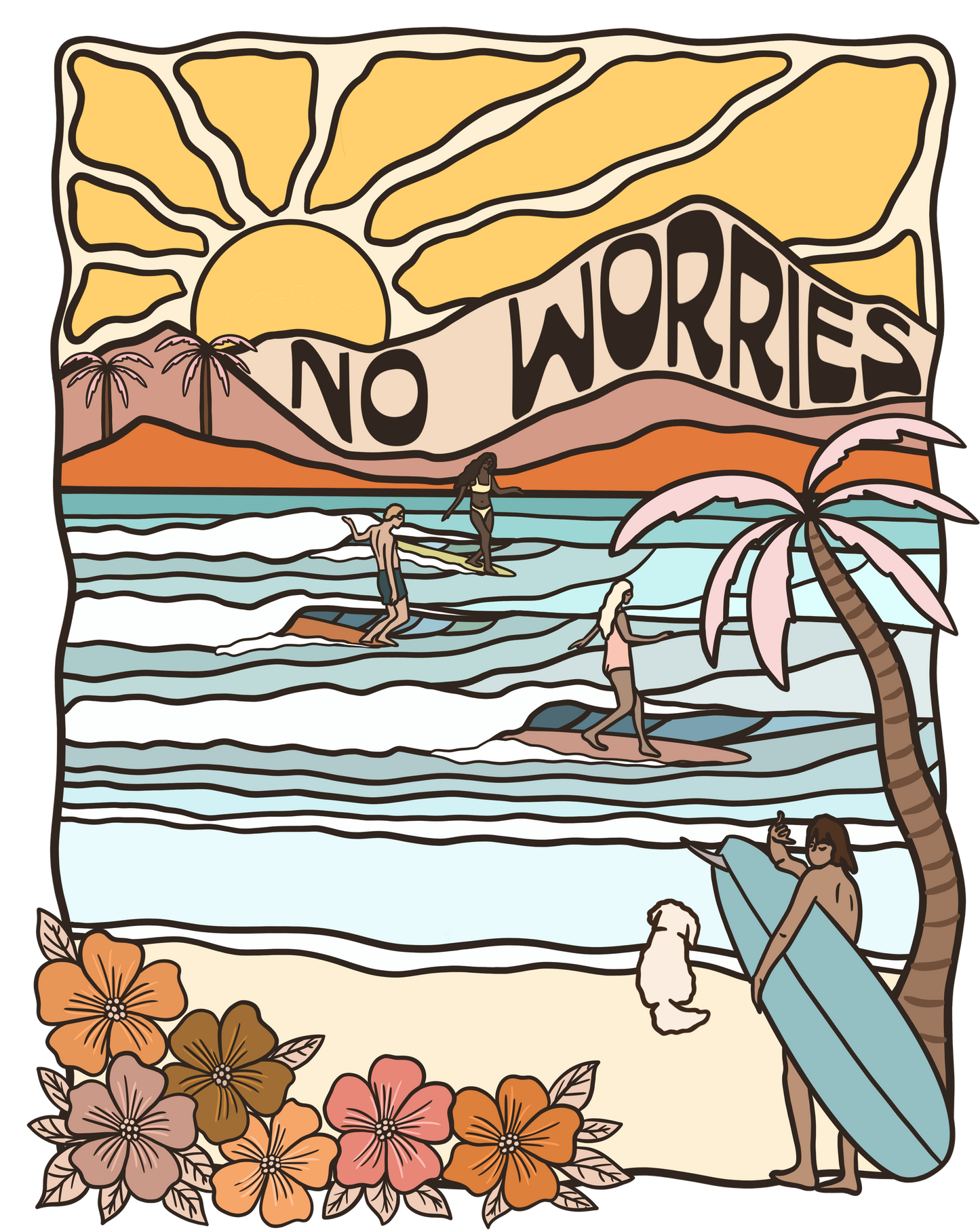 Beach Surfers Tote Bag