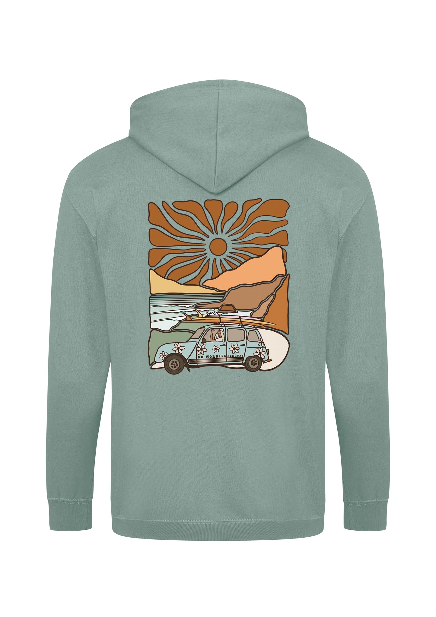 Adults Zip-Up Summer Cruisin' Hoodie