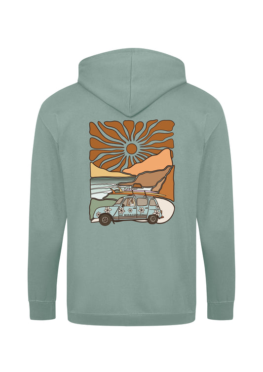 Adults Zip-Up Summer Cruisin' Hoodie