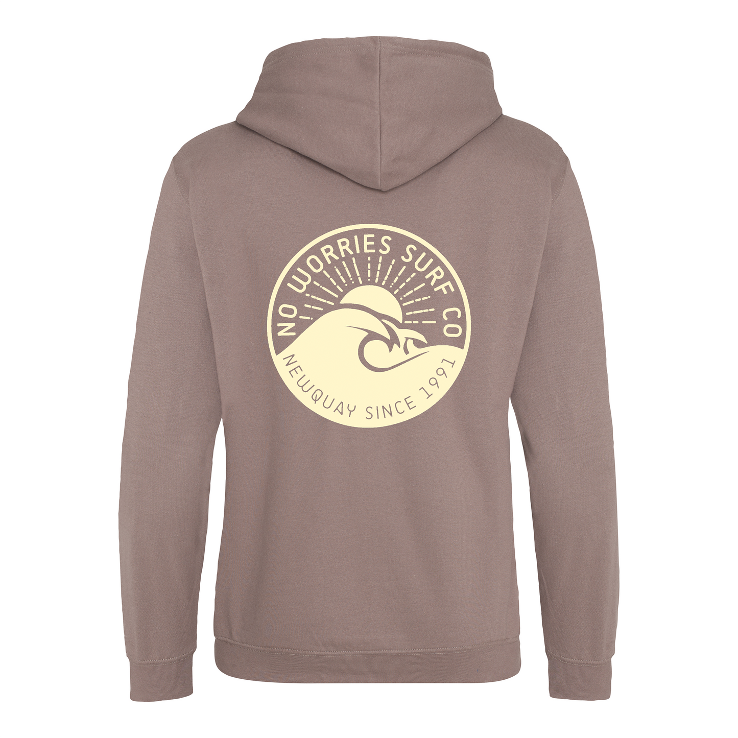 Adults Wave Hoodie - Mocha Brown