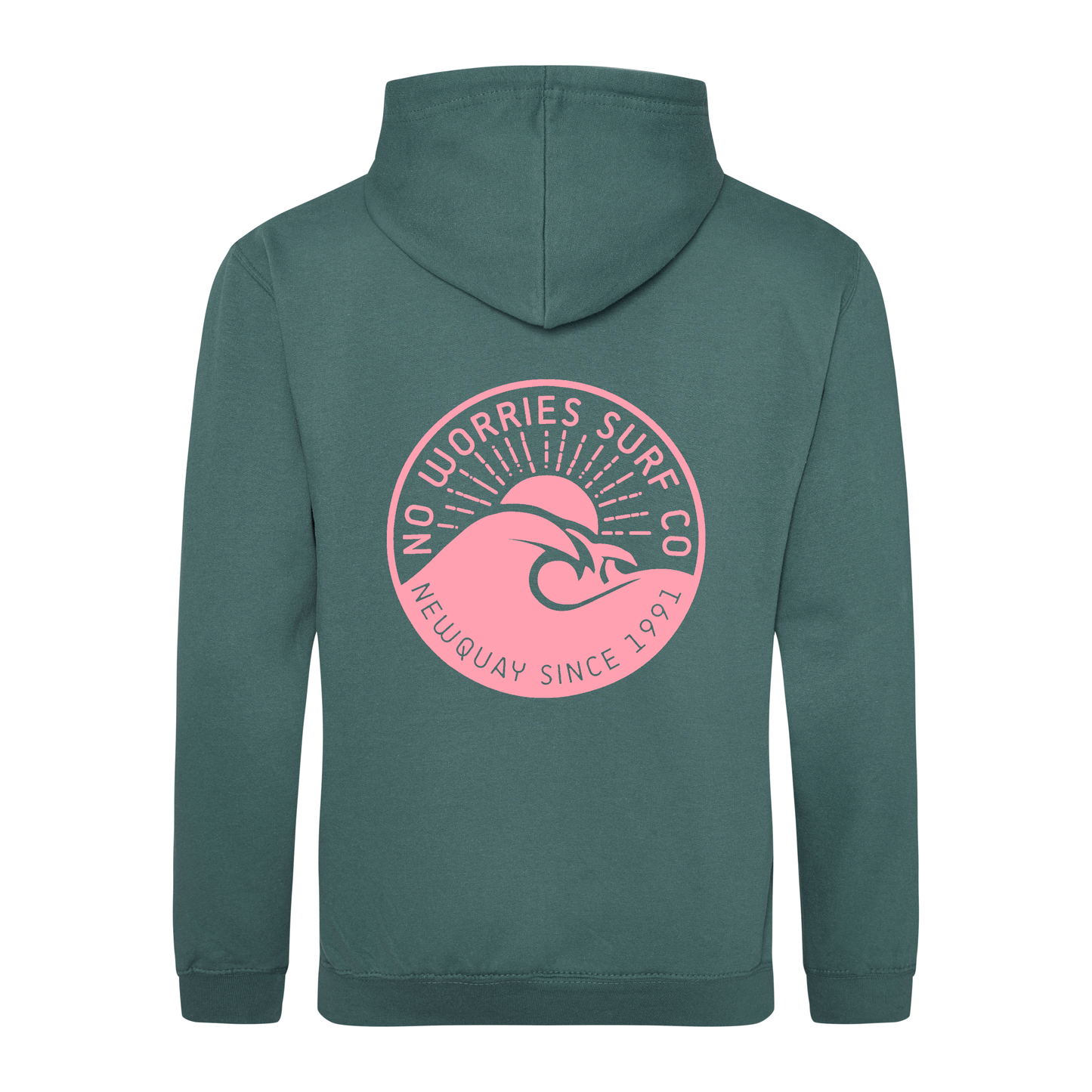 Adults Wave Hoodie - Moss Green