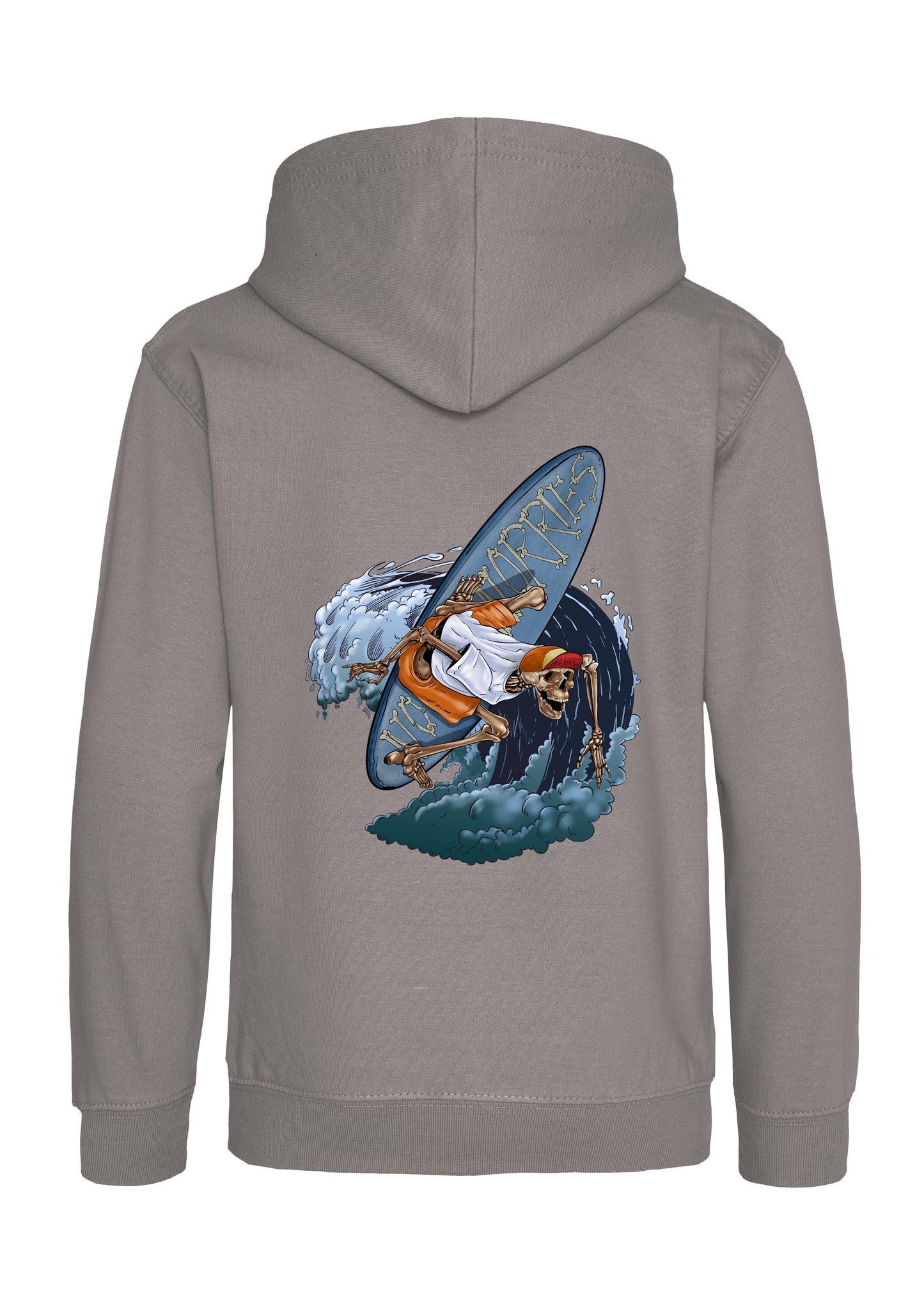 Kids Surfing Skeleton Hoodie
