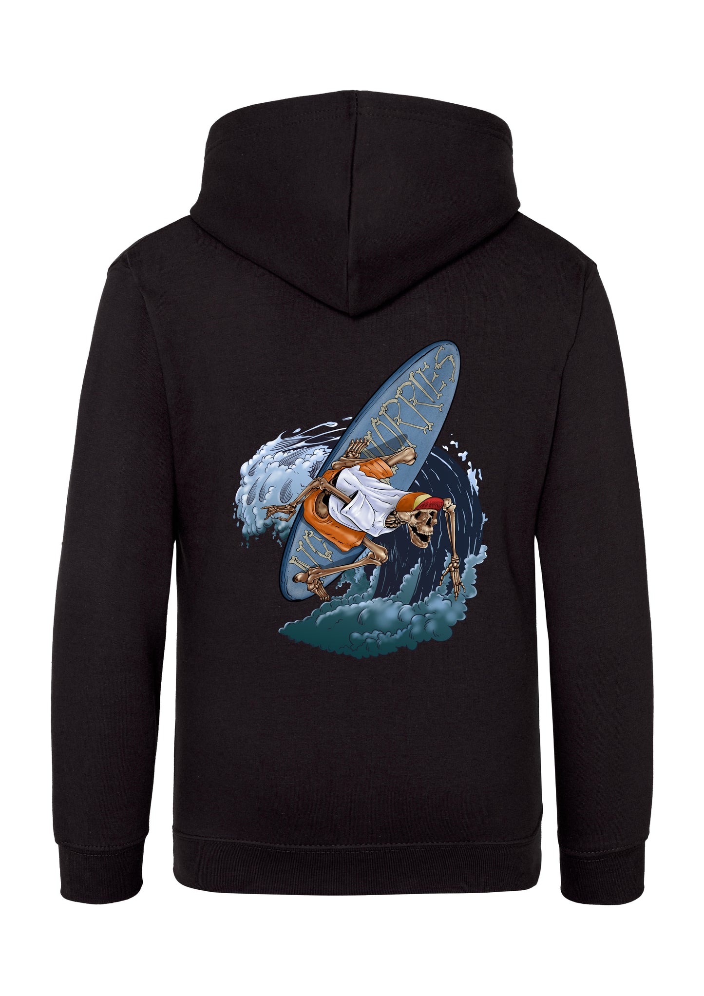 Kids Surfing Skeleton Hoodie