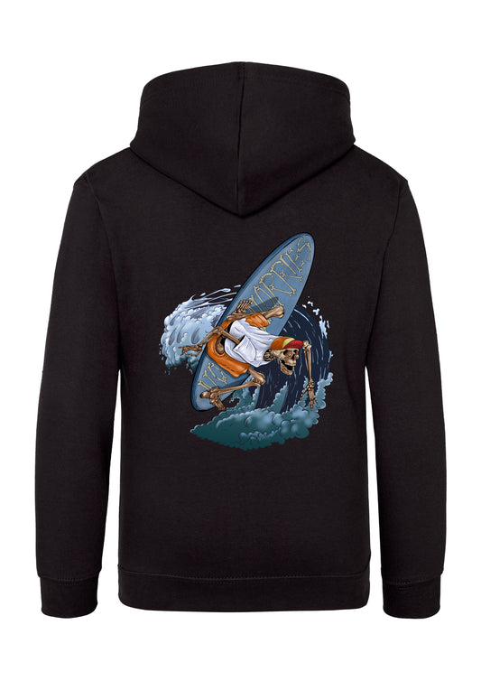 Kids Surfing Skeleton Hoodie