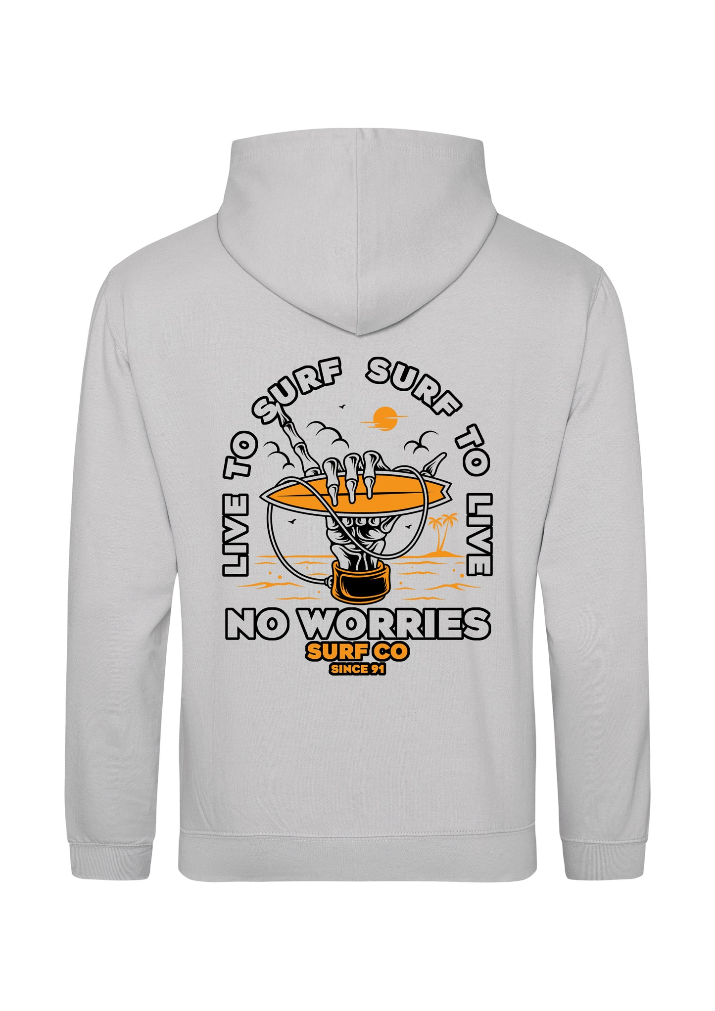 Adults Live to Surf Hoodie
