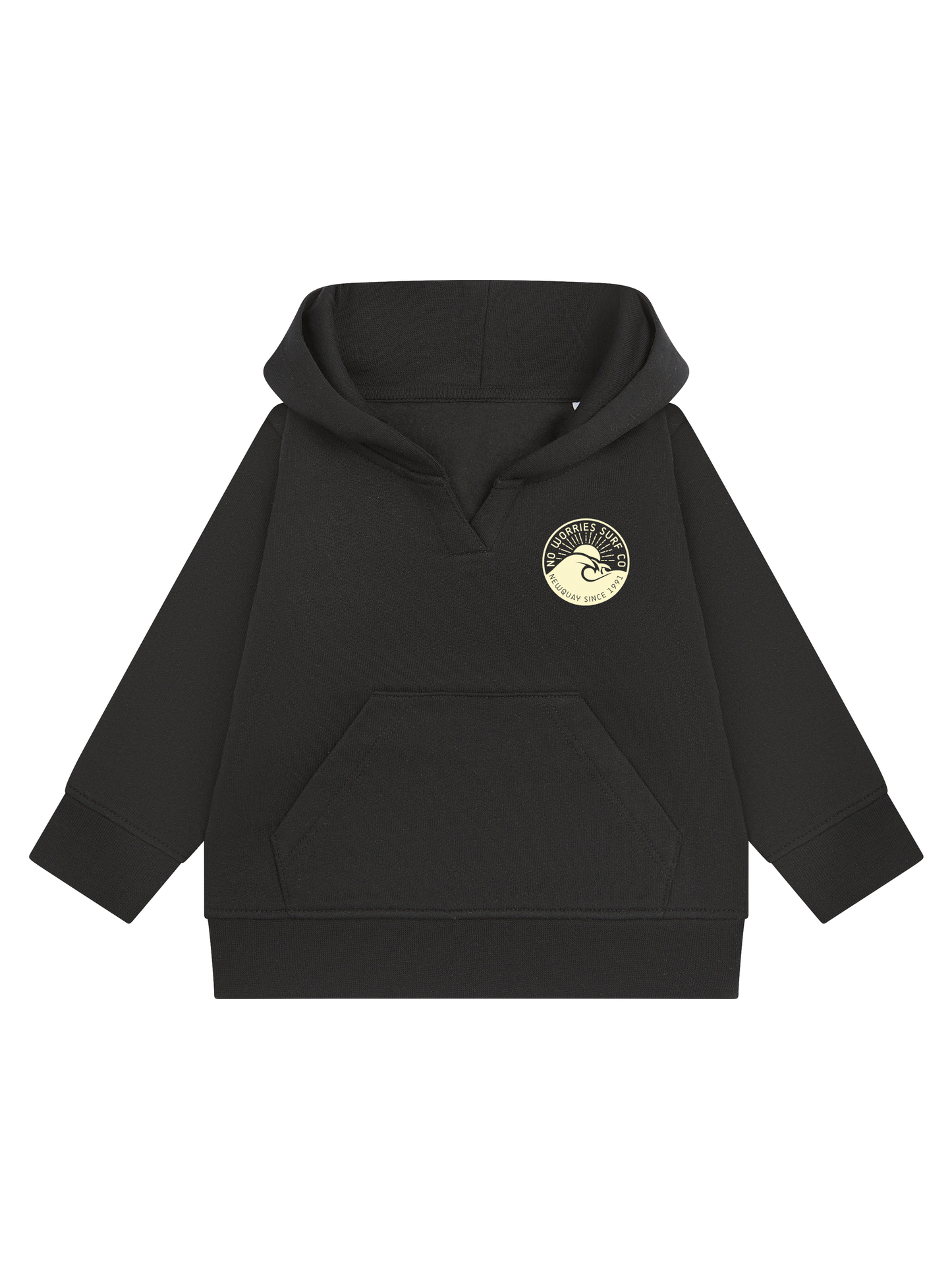 Toddler Wave Hoodie - Black