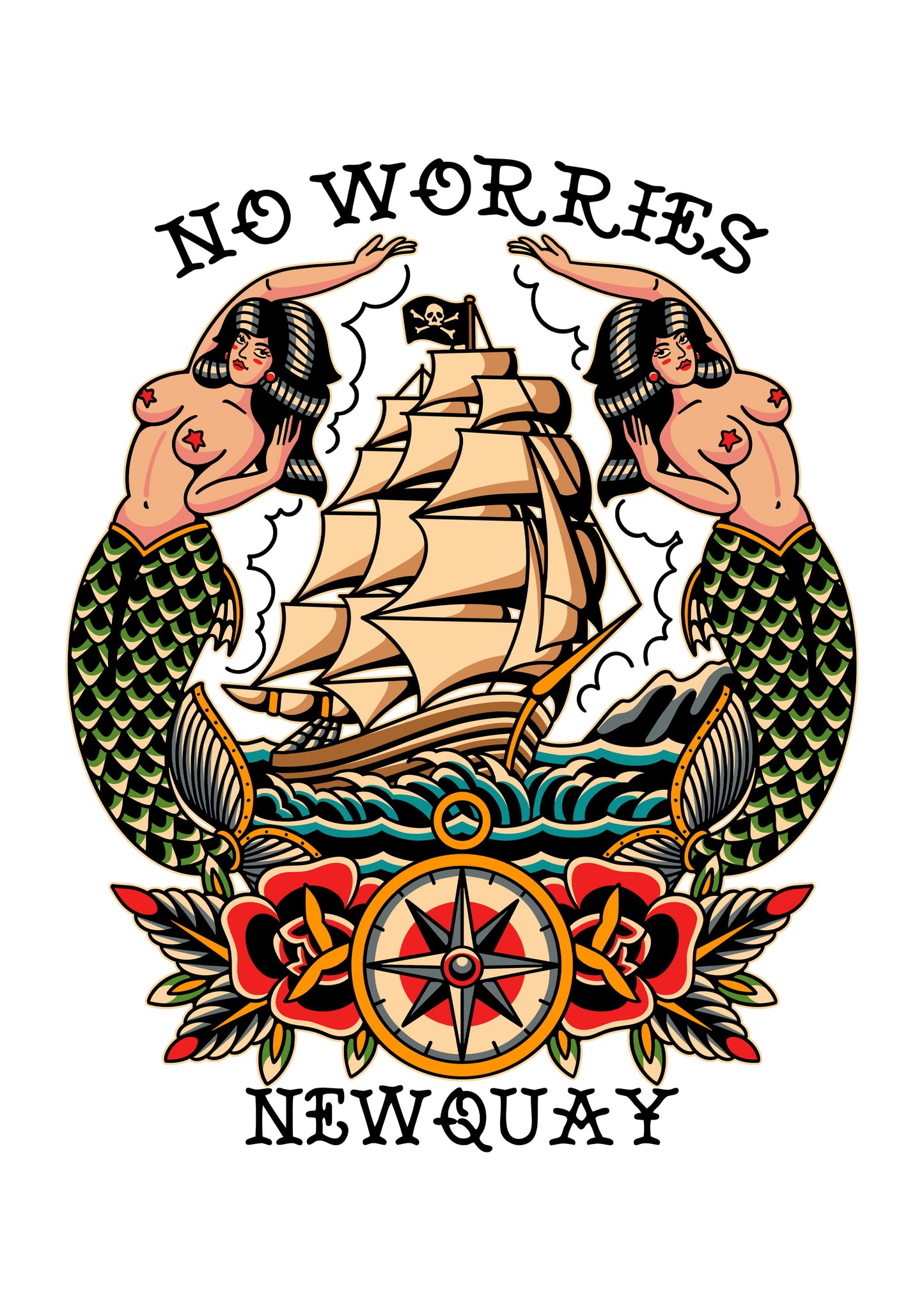 Adults Mermaid Ship T-Shirt