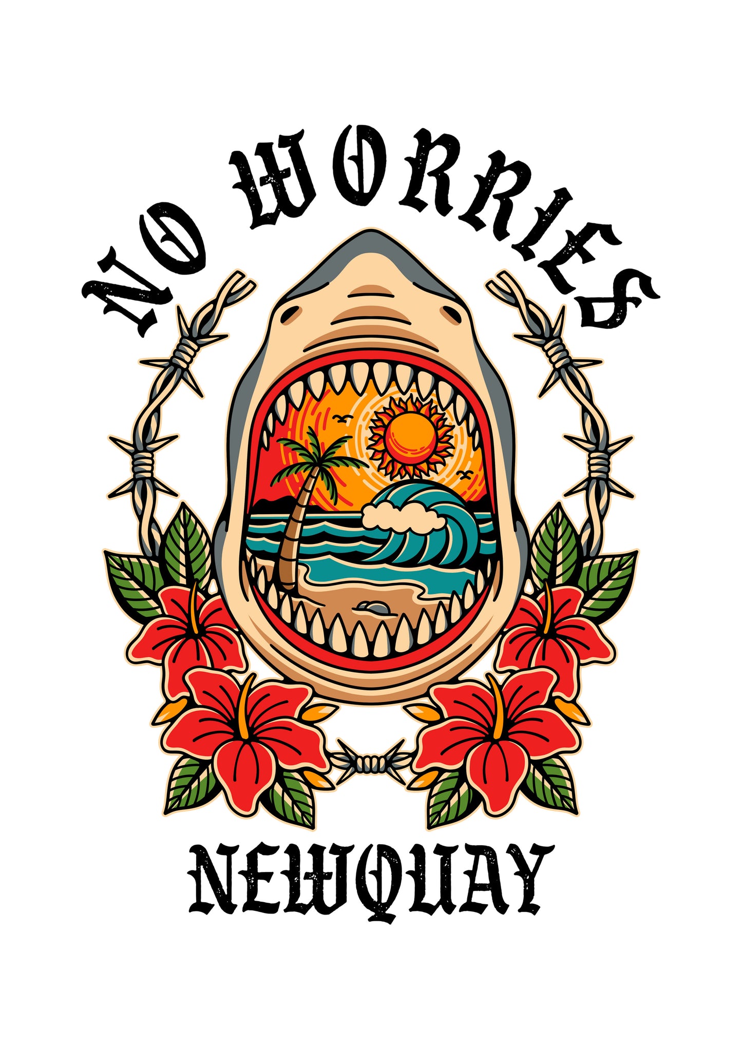 Adults Shark Tattoo T-Shirt