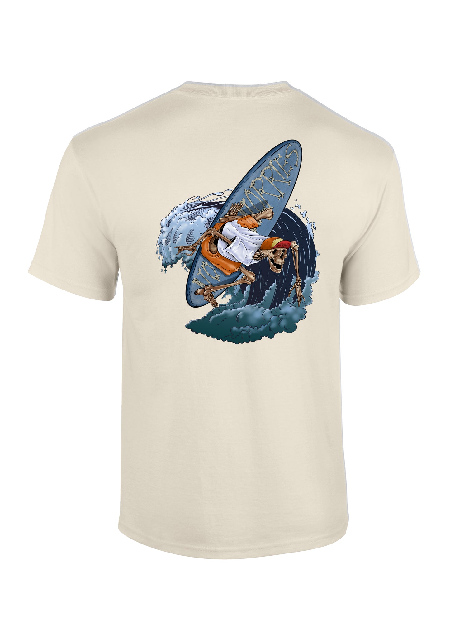 Adults Surfing Skeleton T-Shirt