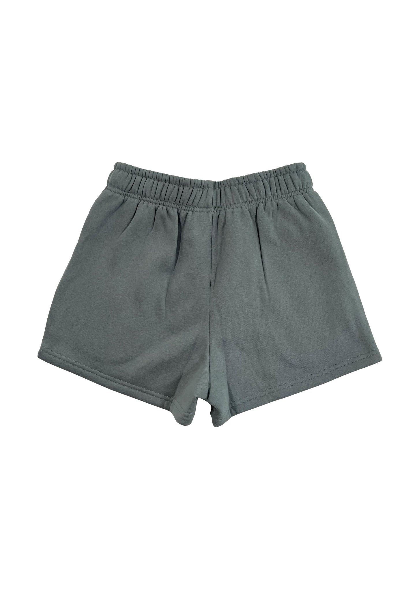 Adults Embroidered Wave Shorts-Grey