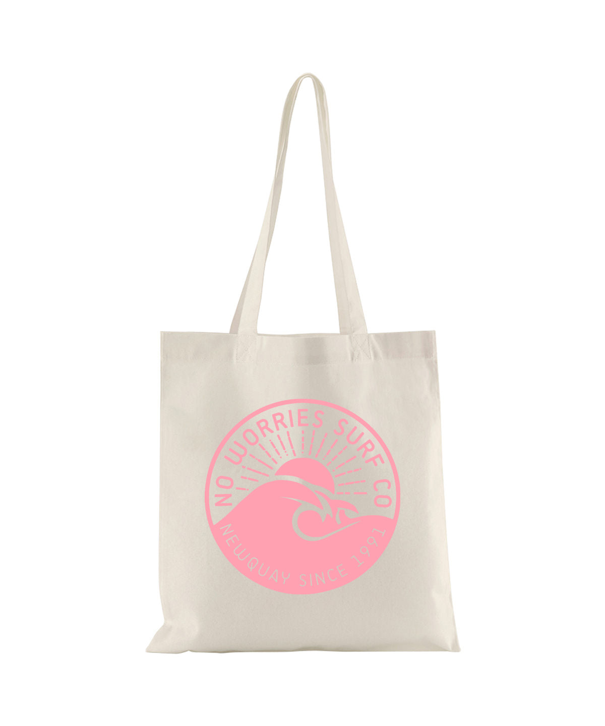 Baby Pink Wave Tote Bag