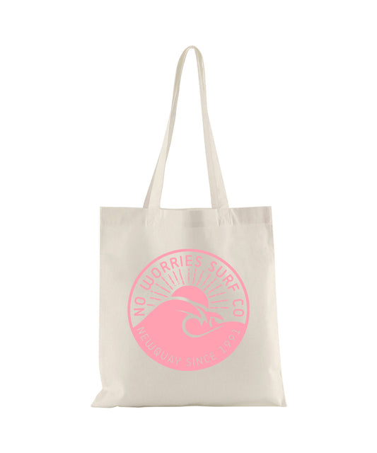 Baby Pink Wave Tote Bag
