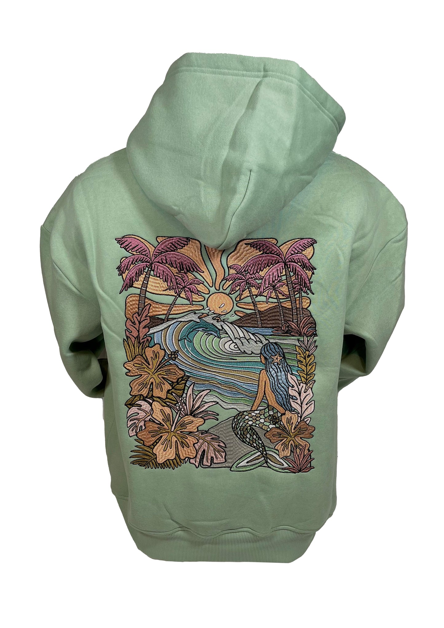 Adults Embroidered Mermaid Dolphin Hoodie