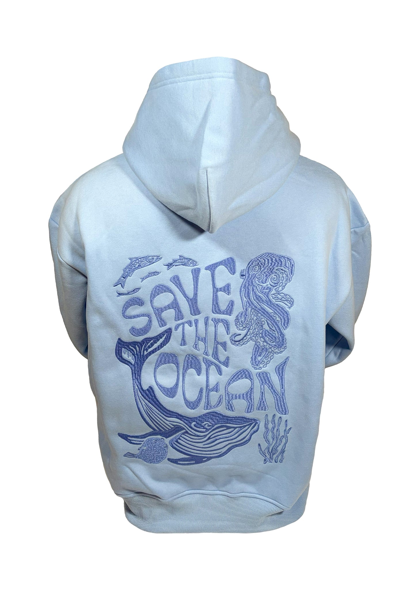 Adults Embroidered Save the Ocean Hoodie