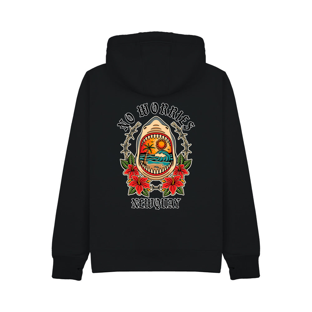 Ultra Premium Shark Tattoo Hoodie-Black