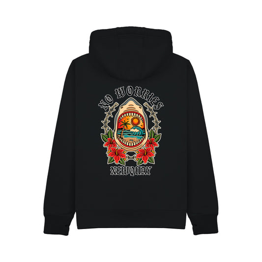 Ultra Premium Shark Tattoo Hoodie-Black