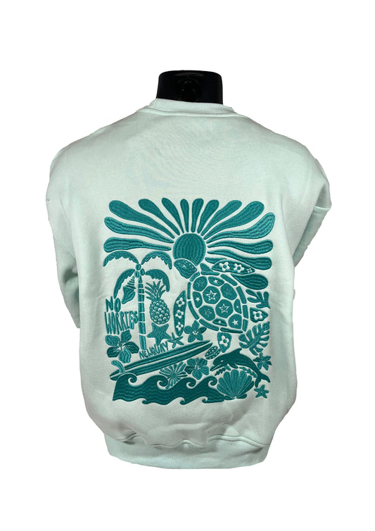 Adults Embroidered Island Bay Sweatshirt-Mint