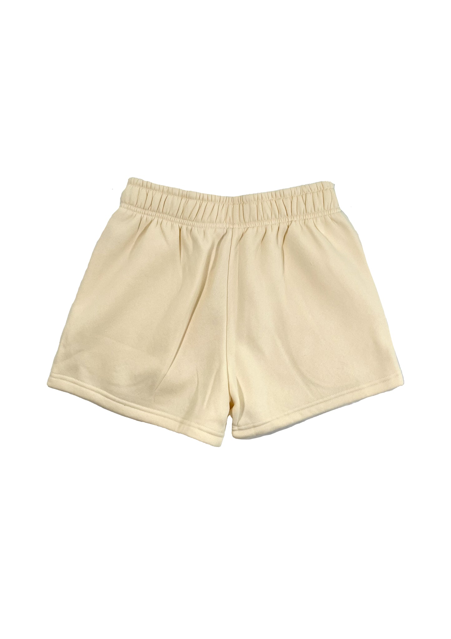 Adults Embroidered Coastline Shorts-Vanilla