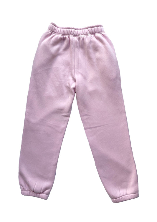 Adults Embroidered Wave Joggers-Baby Pink